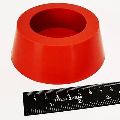 High Temp Masking Supply 3.25" x 4.00" Silicone Rubber Plug HTP15 1 Pack | Hollow Tapered Stopper, For Powder Coating, Painting, Automotive, Weld Back Purge, Non-Toxic, Flexible, Reusable