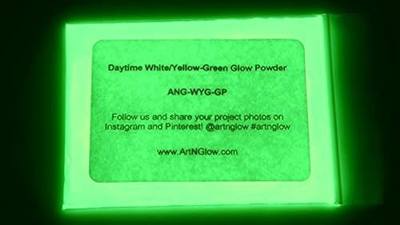 Glow in The Dark Pigment Powder - 30 Grams/1 Ounce - Neutral and Fluorescent Colors for Art Painting, Fine Art, Nail Art Paint, and DIY Crafts - Long Lasting 10+ Color Options - Neutral Green