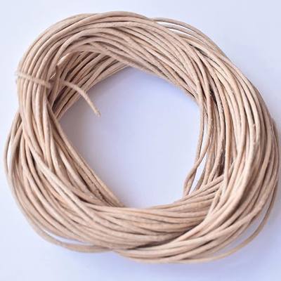 1.8mm Natural Untreated Leather Cord 25 Meter Hank (27 Yards) for Making Jewelry Safe for Birds Toys by Greek crafts
