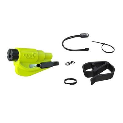 Resqme Accessory Pack The Original Emergency Keychain Car Escape Tool, 2-in-1 Seatbelt Cutter and Window Breaker, Made in USA With Visor Clip, Lanyard, Keyring and Cable Tie - Yellow