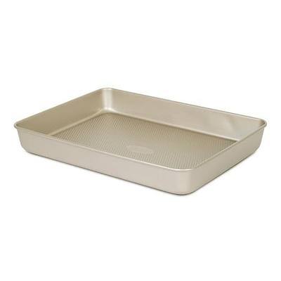 Glad Baking Pan Nonstick - Oblong Metal Dish for Cake and Lasagna - Heavy Duty Carbon Steel Bakeware, Medium