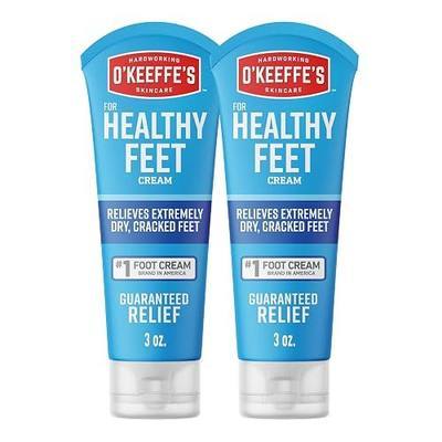 O'Keeffe's for Healthy Feet Foot Cream - 3 oz Tube (2 Pack) - Guaranteed Relief for Extremely Cracked, Dry Feet, Repairing Skincare, Instantly Boosts and Retains Moisture Levels