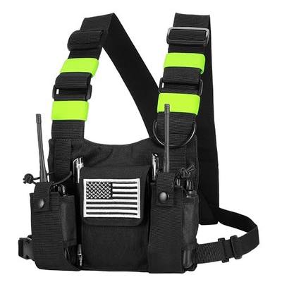 Radio Chest Harness Chest Front Pack Pouch Holster Vest Rig for Two Way Radio Walkie Talkie(Rescue Essentials)
