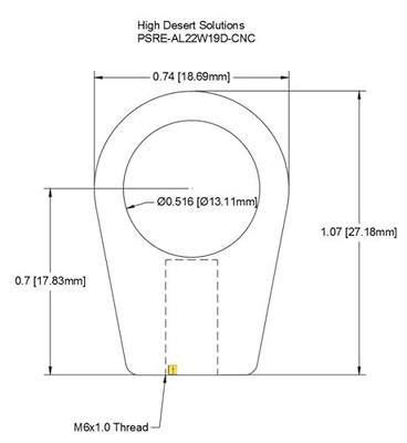 Polaris Dump Bed Strut Rod End Replacement Parts (Check Fitment Below) (6mm (Qty 1))