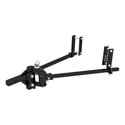CURT 17501 TruTrack Weight Distribution Hitch with Sway Control, Up to 15K, 2-in Shank, 2-5/16-Inch Ball | Fits 2 in shank with 2-5/16 in ball, trunnion-style forged steel spring bars, spring and cam system, adjustable brackets
