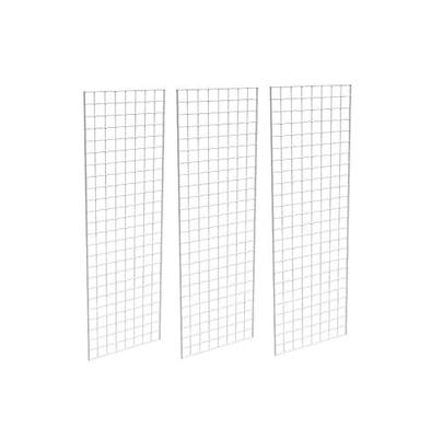 2' X 6' Gridwall Panels - 3 Pcs Box - Grid Wall Display White