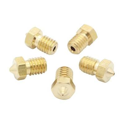 Anycubic 5Pcs 0.4mm Brass 3D Printer Nozzle Print Head M6 Threaded Nozzle for 1.75mm ABS PLA Filament
