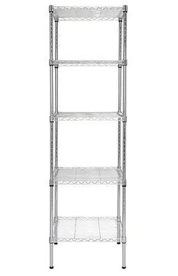 Finnhomy Heavy Duty 5 Tier Wire Shelving Unit, 18x18x59-inches 5 Shelves Storage Rack, Metal Shelving with Thicken Steel Tube, NSF Certified, Chrome