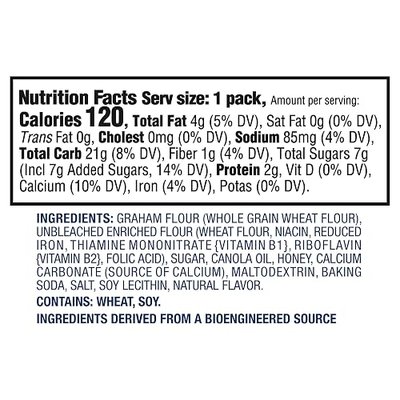 TEDDY GRAHAMS Honey Graham Snacks, 12 Kids Snack Packs