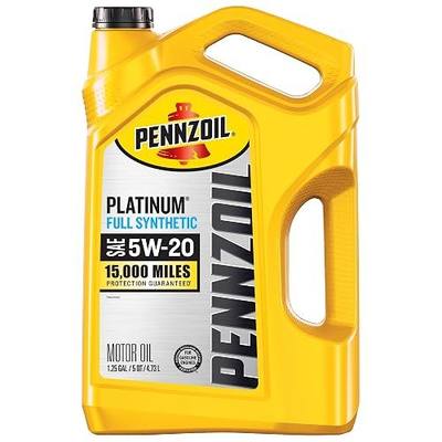 Pennzoil Platinum Full Synthetic 5W-20 Motor Oil, 5-Quart