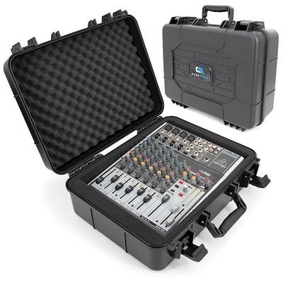 CASEMATIX 16" Hard Audio Mixer Case Compatible with Behringer Xenyx 1002SFX 1202SFX Q1002USB 802S Q1202USB 1202FX 1204USB X1204USB – Protective Travel Case Fits 14.5" x 10.5" x 4.5" Mixers