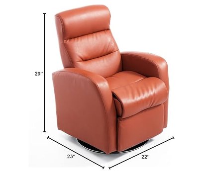 Qaba Kids PU Leather Swivel Recliner Chair - Brown