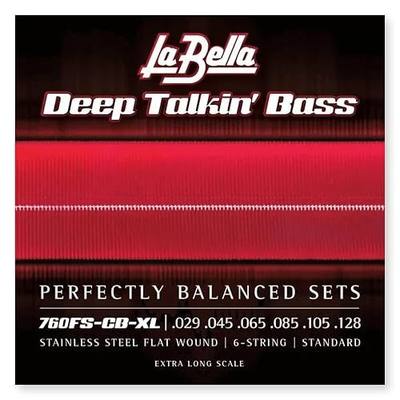 La Bella 760FS-CB Deep Talkin Bass Flatwound Bass Strings - Extra Long 6-String