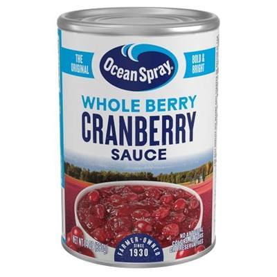 Ocean Spray Whole Cranberry Sauce, 14 Oz Can (Pack of 1)