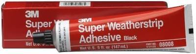 3M 08008 Super Weatherstrip Adhesive, 08008, Black, 5 oz Tube
