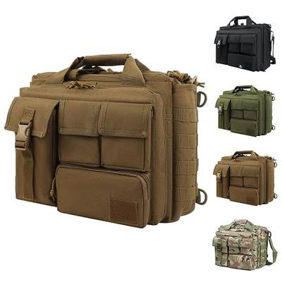 GES 15.6 Inch Tactical Messenger Bag for Men, Military Laptop Briefcase & Computer Shoulder Bag for Work, College(Khaki