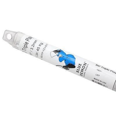 Blue Demon BDTP-125-01T Triple Play Low Temp Aluminum-Zinc Brazing Rod 1/8" x 18" 1 Lb Tube, | approx 22 pcs