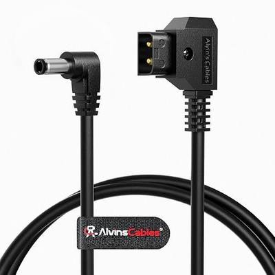 Alvin's Cables D-tap to DC 12V Cable Right Angle 5.5 2.1mm for Canon C70, Blackmagic Video Assist, Atomos Ninja Shogun, SmallHD Monitor 60cm|2ft