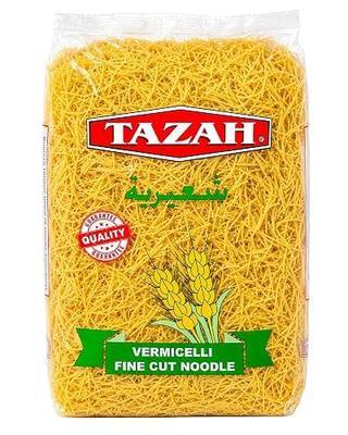 Tazah Vermicelli Noodles 15.87oz (450g) - Delicious, Nutritious, Quick-Cooking, Versatile Pasta - Ideal for Soups, Salads, Stir-Fry Dishes - Authentic Mediterranean Cuisine - Product of UAE