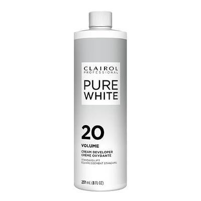 Clairol Professional Clairoxide Pure White 20 Volume Creme Developer, 8 Fl Oz (Pack of 1) | With protective conditioners & emollients