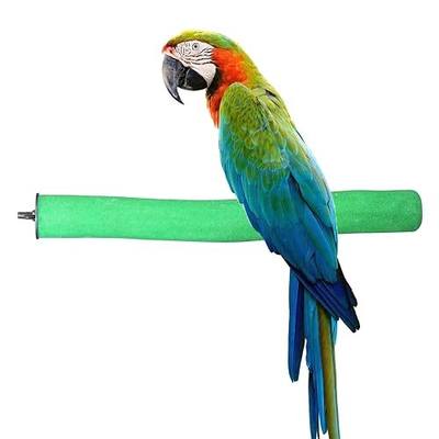 Bird Perch Rough-surfaced Nature Wood Stand Toy Branch for Parrots (Straight Perch, L)