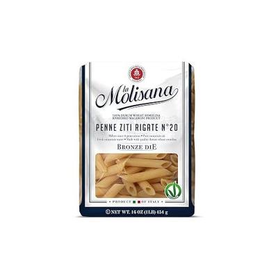 La Molisana Penne Ziti Rigate N°20 Pasta, 16 oz, Premium Italian Durum Wheat Semolina, High Protein 14%, Bronze Die Cut Ridged Penne for Perfect Sauce Grip, Firm Al Dente Texture, Ideal for Pasta Salads & Baked Dishes, Made in Italy