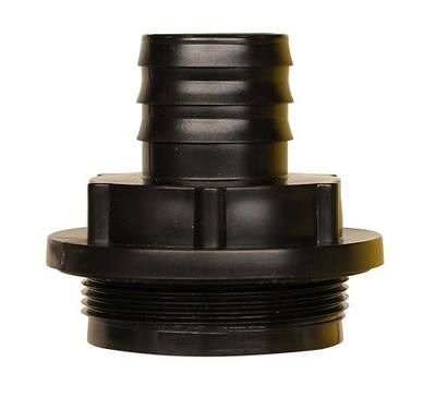 RBI125F Rain Barrel Inlet Buttress Adapter(2" Fine Thread Bung Cap to 1-1/4" Barbed Fitting)