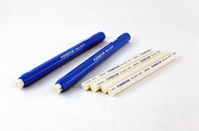 STAEDTLER Stick Eraser Set - Mars plastic 528 50 Propelling Graphite Stick Eraser 2pieces + REFILLS 4pieces / Solid eraser with little residue/Length adjustable body/German brand