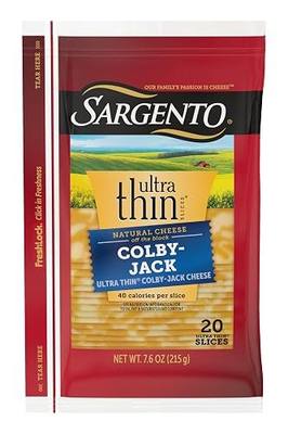 Sargento Ultra Thin Colby-Jack Natural Sliced Cheese, 20 slices
