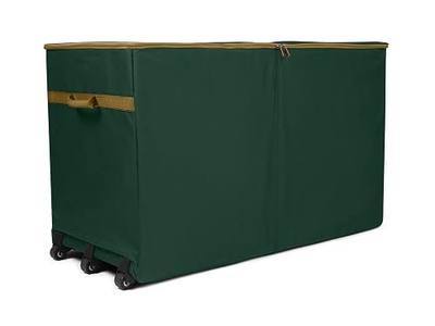 Covermates Keepsakes Christmas Tree Structured Rolling Storage Bag – Heavy-Duty Holiday Storage Container with Wheels, Padded Handles & Sturdy Inserts – Closet & Garage Organization, Green
