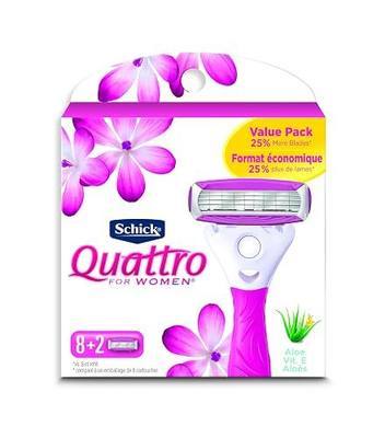 Schick Quattro Womens Ultra Smooth Razor Blade Refills for Women Value Pack, 10 Count
