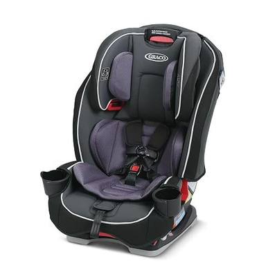 Graco® SlimFit 3-in-1 Convertible Car Seat Space Saving Design Forward & Rear-Facing Highback Booster Option – Purple