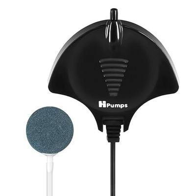 Mylivell Aquarium Air Pump, Mini Air Pump Aquarium for Fish Tank with Accessories, Small Fish Tank Air Pump, Fish Tank Bubbler Aerator for Fish with Air Stone and Silicone Tube Black