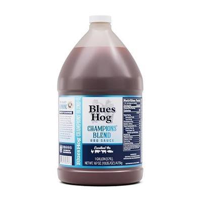 Blues Hog Gluten Free Champions' Blend BBQ Sauce Sweet Smokey & Tangy 128oz | No high fructose corn syrup | Made in the USA | Barbecue sauce for ribs, chicken & pulled pork