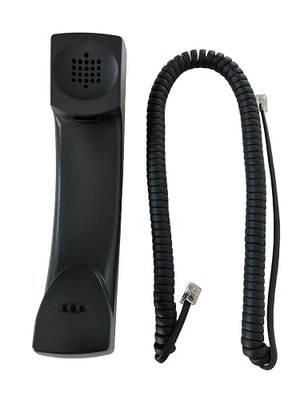 The VoIP Lounge Replacement HD Voice Handset with Curly Cord for Polycom VVX Series IP Phones 300 301 310 311 400 401 410 411 500 501 600 601 1500 Black (Please See Full Description Below)