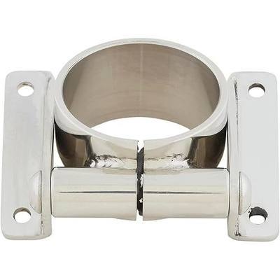 Speedway Motors Universal Steering Column Mount, Adjustable Angle, Fits 2 Inch OD Column Tubes, Easy Installation, Stainless Steel Finish, Simple 4-Bolt Floor Mounting Design