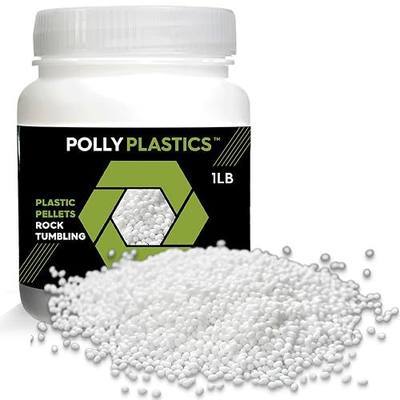 Polly Plastics Polypropylene Plastic Poly Pellets - 1 lb Rock Tumbling Media for Enhanced Tumbling Action
