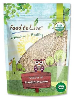 Food to Live - Organic White Quinoa, 3 Pounds Whole Grain, Non-GMO, Kosher, Raw, Vegan, Sirtfood, Bulk