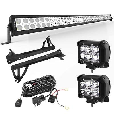 YITAMOTOR 50" 18W Light Bar & 2pc Spot Flood Combo Offroad | IP67, 25920LM Spot Flood Combo, Harness, Diecast Alum Housing, 18W Offroad