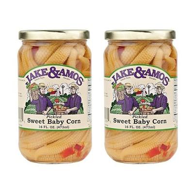 Jake & Amos Pickled Sweet Baby Corn - (2) 16 Ounce Jars