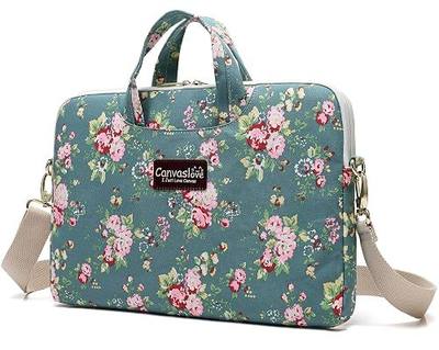Green Flower Waterproof 13 inch Laptop Shoulder Messenger Case Sleeve Bag For 11 inch 12 inch 13.3 inch Laptop,Chromebook,Ultrabook Carrying Computer Notebook Bag