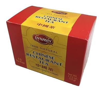 Dynasty 100% Natural Tea 16 Individual Tea Bags Per Pack (Chinese Restaurant, 6 Pack)