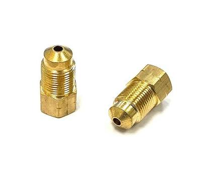 The Stop Shop Metric Brake Line Adaptor for 3/16" Tube, (Female) Inverted Flare, 3/8-24 to (Male) ISO/Bubble Flare, Metric 12mm x 1 (Pack of 2)