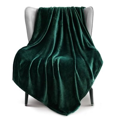 Exclusivo Mezcla Fleece Throw XL Blanket for Couch, Sofa, Super Soft and Warm Dark Grey Blankets, All Season, Cozy, Plush, Lightweight, 50x70 Inches