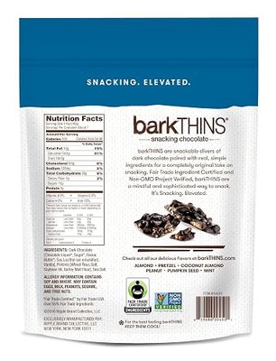 barkTHINS Snacking Dark Chocolate, Pretzel with Sea Salt, 10 Ounce