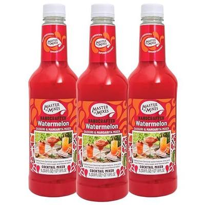 Master of Mixes Watermelon Daiquiri/Margarita Mixer, 1 Liter, 3 Pack | Bright Watermelon With a Crisp, Tart Lime Finish| Cocktail & Mocktail Recipes, Pour Ready, Consistent, Smooth Mixing Texture
