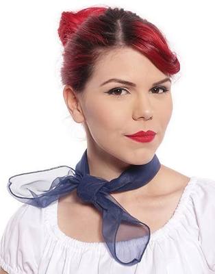Hey Viv! Sheer Chiffon Scarf - 24” Square - 7 Colors - Head, Hair, Neck 50s Style