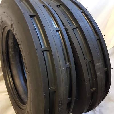 5.50x16 (2 Tires and 2 Tubes) 5.50-16, 5.50X16 ROAD CREW ST1 6 PLY 3 Rib Tractor Tires w/Tubes