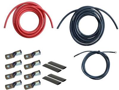WindyNation 6 Gauge AWG (15 Feet Black + 15 Feet Red) Power Inverter Battery Cable Wire Kit for DC to AC Inverters RV, Car, Solar, Marine, Off-Grid