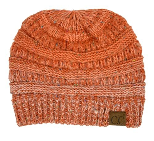 Plum Feathers Soft Stretch Chunky Cable Knit Slouchy Beanie Hat